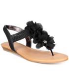 Material Girl Sari Floral Embellished Flat Sandals, Created For Macy's Women's Shoes