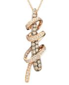 Le Vian Diamond Chocolate Diamond Twirl Pendant (3/4 Ct. T.w.) In 14k Rose Gold