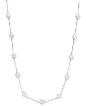 Charter Club Silver-tone Imitation Pearl Long Necklace, Created For Macy's