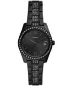 Fossil Women's Scarlett Black Stainless Steel Bracelet Watch 32mm
