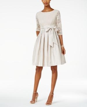 Jessica Howard Petite Pleated Fit & Flare Dress