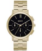 Dkny Women's Chronograph Willoughby Gold-tone Stainless Steel Bracelet Watch 36mm Ny2540