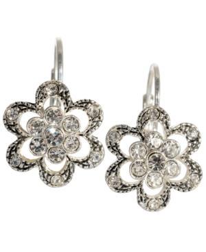 Betsey Johnson Crystal Flower Earrings