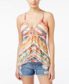 American Rag Printed Asymmetrical-hem Top, Only At Macy's