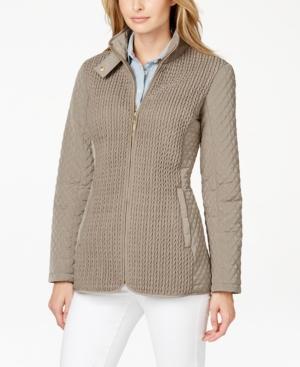Jones New York Contrast-quilted Coat