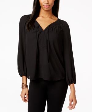 Inc International Concepts V-neck Peasant Blouse, Only At Macy's