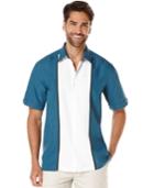 Cubavera Contrast-front Short-sleeve Shirt