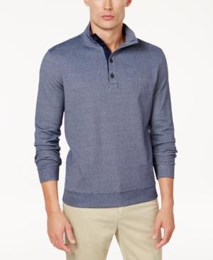 Club Room Men's Stripe Mock-collar Sweater, Created For Macy's