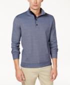 Club Room Men's Stripe Mock-collar Sweater, Created For Macy's