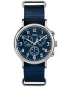 Timex Men's Chronograph Blue Nylon Strap Watch 40mm Tw2p71300um