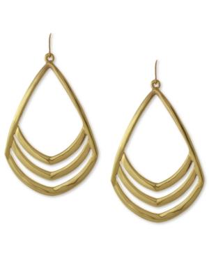Vince Camuto Earrings, Gold-tone Cut Out Drop Earrings