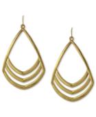 Vince Camuto Earrings, Gold-tone Cut Out Drop Earrings