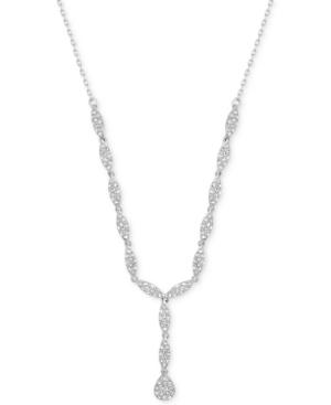 Swarovski Silver-tone Crystal Pave Y-necklace
