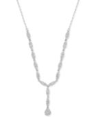 Swarovski Silver-tone Crystal Pave Y-necklace