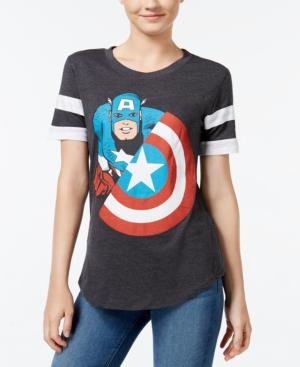 Marvel Juniors' Captain America Sporty Graphic Tee