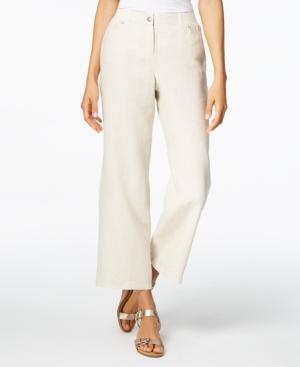 Jm Collection Linen Wide-leg Pants, Created For Macy's