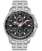 Citizen Eco-drive Men's Analog-digital Chronograph Skyhawk A-t Stainless Steel Bracelet Watch 47mm Jy8050-51e