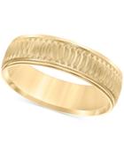 Engraved Band In 14k Gold