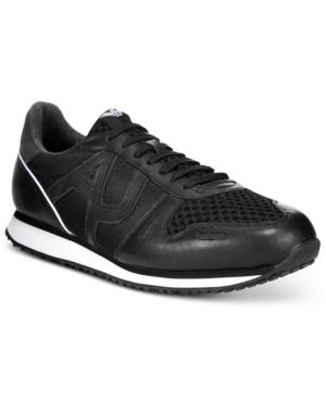 Armani Jeans Men's Logo Mesh Trainers Men's Shoes