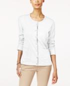 Karen Scott Cotton Pocket Cardigan, Only At Macy's