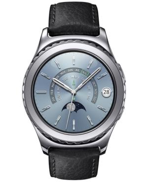 Samsung Unisex Gear S2 Classic Black Leather Strap Smartwatch 40mm Sm-r7320wdaxar