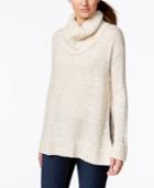 Say What? Juniors' Marled Cowl-neck Pullover Tunic Sweater