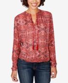 Lucky Brand High-low Peasant Top