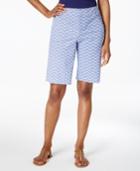 Charter Club Foulard-print Bermuda Shorts, Only At Macy's
