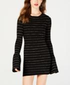 Material Girl Juniors' Shine Striped Sweater Dress, Created For Macy's