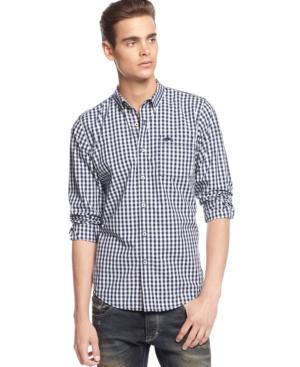 American Rag Men's Varsity Park Long-sleeve Checked Shirt