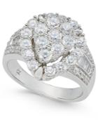 Diamond Teardrop Cluster Ring (4 Ct. T.w.) In 14k White Gold