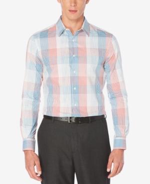 Perry Ellis Men's Plaid Space Dye Shirt
