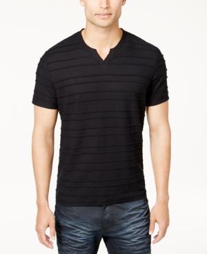 Inc International Concepts Men's Split-neck Textured T-shirt, Created For Macy's