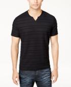 Inc International Concepts Men's Split-neck Textured T-shirt, Created For Macy's