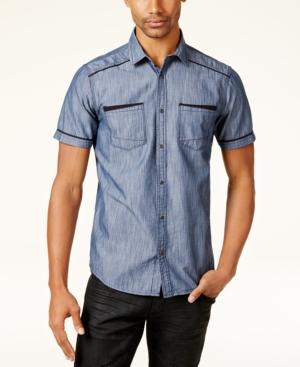 Inc International Concepts Men's Shiny Chambray Shirt, Only At Macy's