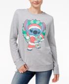 Mighty Fine Juniors' Disney Stitch Holiday Graphic Sweatshirt