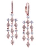 Danori Rose Gold-tone Pave Chandelier Earrings, Created For Macy's