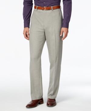 Alfani Men's Gray Flat-front Pants, Classic Fit