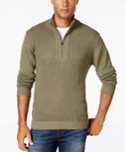 Weatherproof Vintage Men's Big And Tall Textured Quarter-zip Sweater