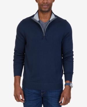 Nautica Men's Quarter-zip Pullover Sweater