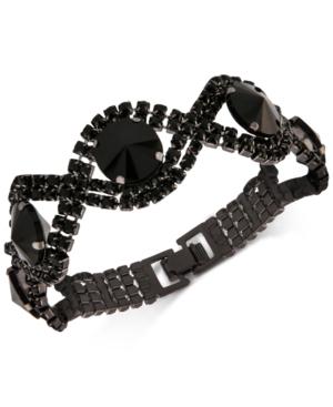 Say Yes To The Prom Hematite-tone Jet Stone Flex Bracelet