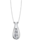 Diamond Curved Pendant Necklace (3/4 Ct. T.w.) In 14k Gold Or White Gold