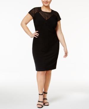 Calvin Klein Plus Size Illusion Banded Sheath Dress