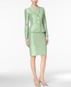 Le Suit Shawl-collar Shimmer Skirt Suit