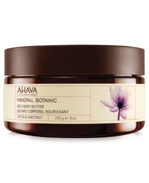 Ahava Lotus & Chestnut Mineral Botanic Rich Body Butter, 8 Oz