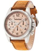 Timberland Men's Smithfield Brown Leather Strap Watch 46x57mm Tbl14769js07