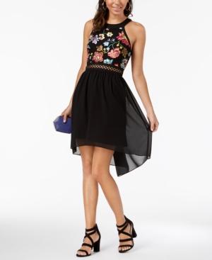 Bcx Juniors' Embroidered Chiffon High-low Dress