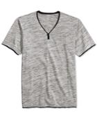 Inc International Concepts Men's Le Grecko Heathered Y-neck T-shirt, Only At Macy's
