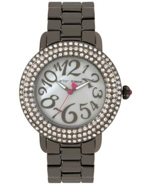 Betsey Johnson Women's Gunmetal Bracelet Watch 42mm Bj00306-07
