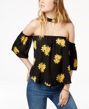 7 Sisters Juniors' Off-the-shoulder Choker Top